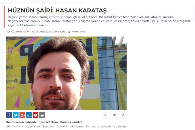 Hüznün Şairi; Hasan Karataş
