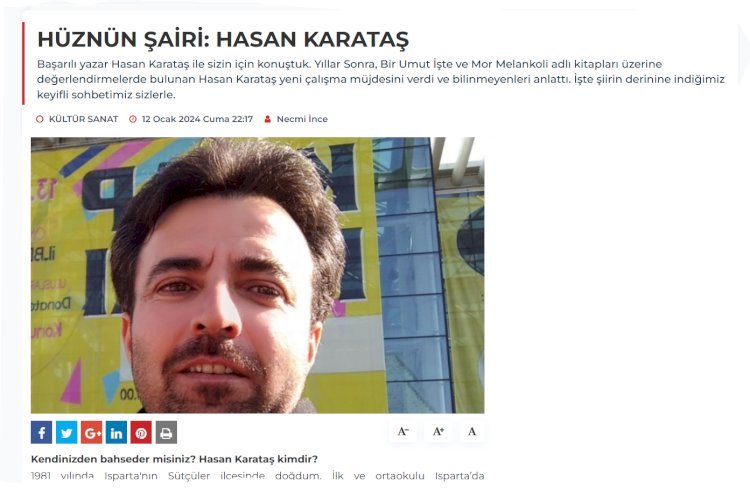 Hüznün Şairi; Hasan Karataş