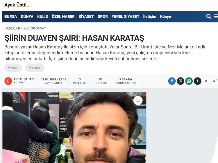 Şiirin Duayen Şairi: Hasan KARATAŞ